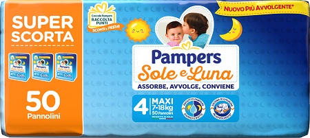 PAMPERS SOLE LUNA TRIO MAXI 50 PEZZI - Okfarmacia