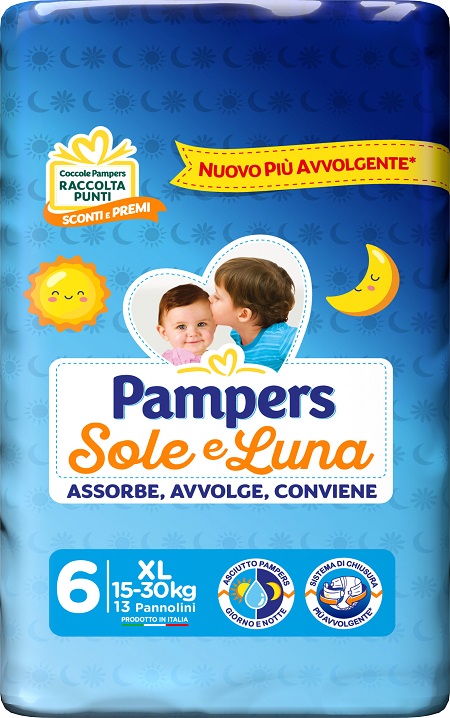 PAMPERS SOLE LUNA XL 13 PEZZI - Okfarmacia