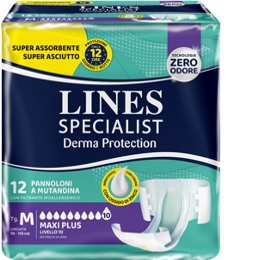 PANNOLONE MUTANDINA LINES SPECIALIST DERM AP L 12 PEZZI - Okfarmacia