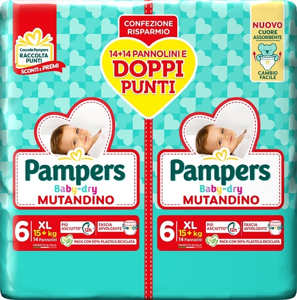 PAMPERS BABY DRY PANNOLINO MUTANDINA XL DUO DOWNCOUNT 28 PEZZI - Okfarmacia