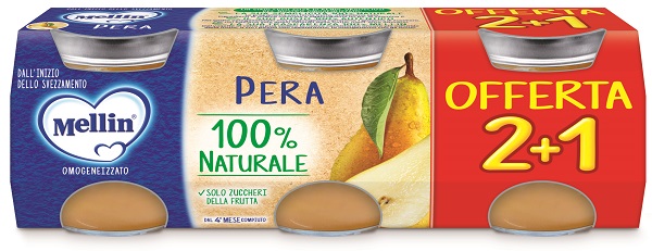 MELLIN OMOGENEIZZATO PERA 3 PEZZI DA 100 G - Okfarmacia