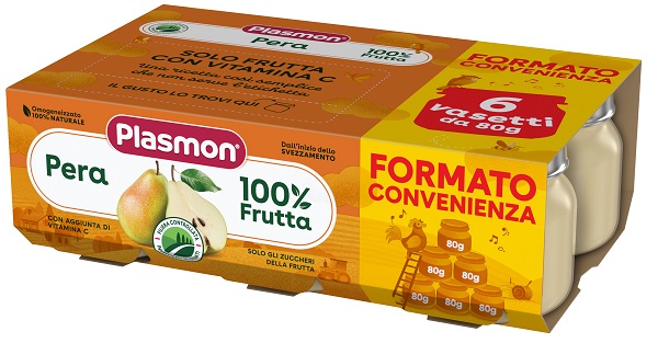 PLASMON OMOGENEIZZATO PERA 6X80 G - Okfarmacia