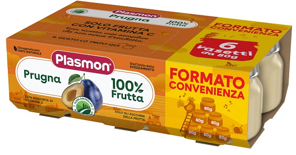 PLASMON OMOGENEIZZATO PRUGNA 6X80 G - Okfarmacia
